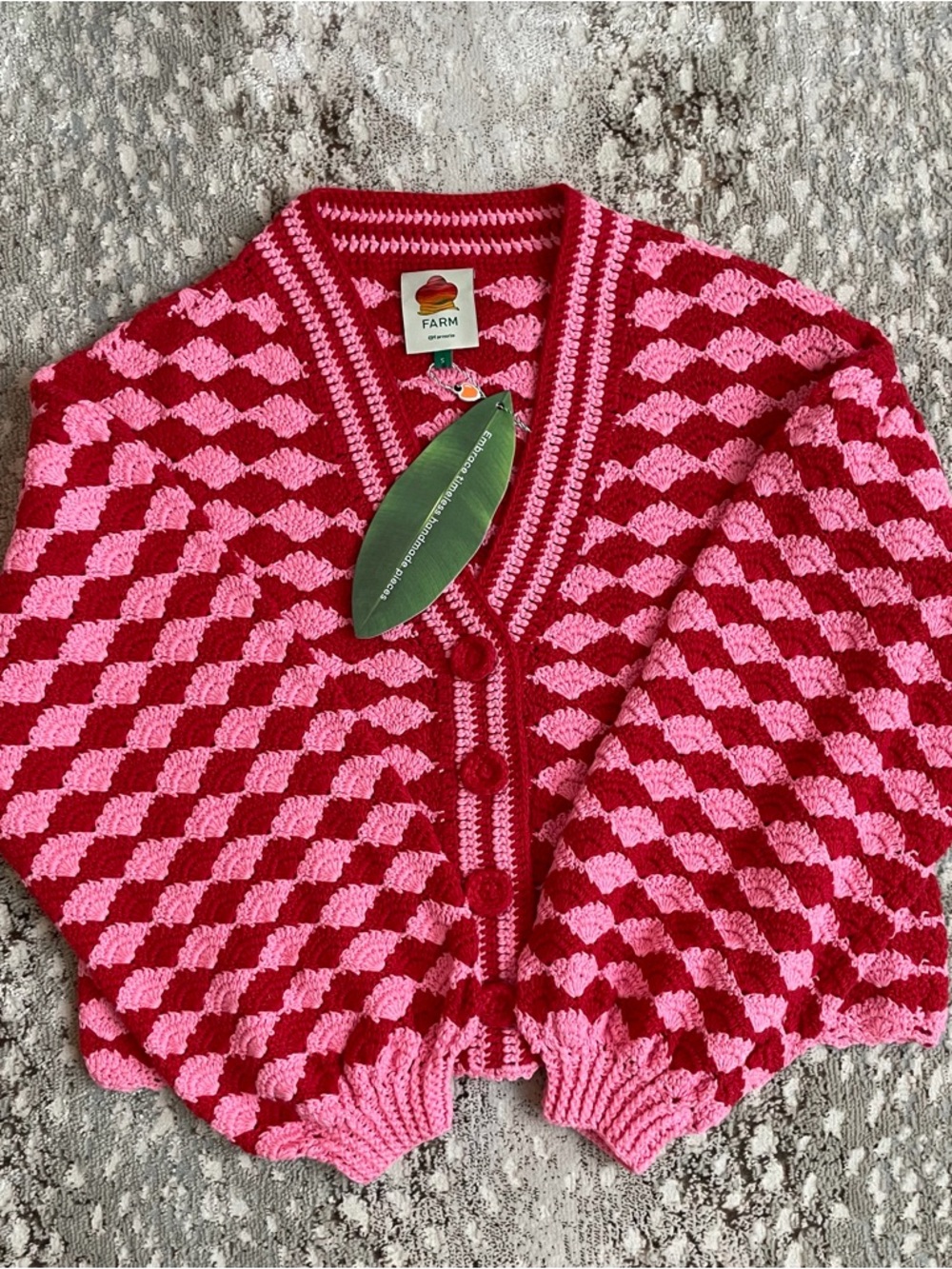 FARM Rio | Fan Stitch Crochet Cardigan - Picture 3 of 5